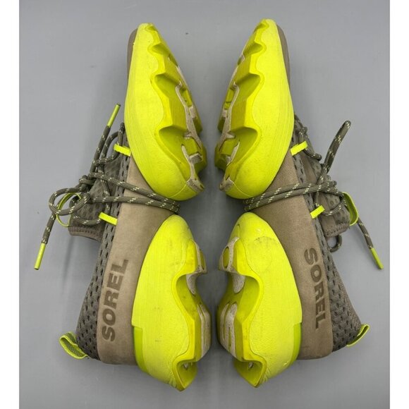 Sorel Kinetic Impact Lace Sneakers Sz 10 Womens Mesh Athletic‎ Shoes Gray Yellow - Picture 7 of 8